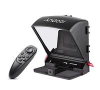 Andoer A10 Portable Smartphone DSLR Camera Teleprompter Prompter with Phone Holder Remote Control for Video Recording Live Streaming Interview Stage Presentation Speech