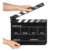 Andoer Acrylic Clapperboard Action Cut Board Movie Film Clapper Clapboard Small Clapperboard Movie Director's Slate Cut Action Scene Clapper Board Slate Dry Movie Clap Board for Filming