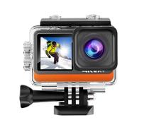 Andoer Action Camera Sports Camera 4K Ultra HD 24MP Waterproof Anti-shaking with 2.0in Touch Control Screen Dual Screen 170°Wide Angle Support Live Streaming with UV Filter Waterproof Case Adapters