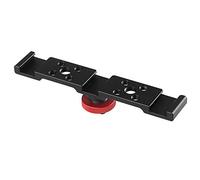 Andoer Aluminum Triple Cold Shoe Mount Plate Bracket for Camera Microphone LED Light Mounting