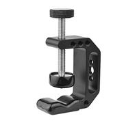 Andoer C Clamp Camera Mount, Black, Aluminium Alloy, Universal, for Monitor, Camera, 1/4 Inch - 3/8 Inch Screw Holes, 4.5 cm Jaw Width
