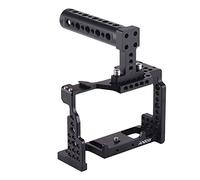 Andoer Camera Cage Top Handle Kit Video Film Movie Making Stabilizer Aluminum Alloy with Cold Shoe Mount for Sony A7II/A7III/A7SII/A7M3/A7RII/A7RIII Camera
