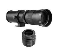 Andoer Camera MF Supertelezoom Lens F/8.3-16 420-800mm T2 Mount with RF Mount Adapter Ring 1/4 Thread Replacement for Canon EOS R/ R3/ R5/ R5C/ R6/ RP RF Mount Cameras Black