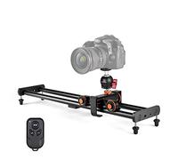 Andoer Camera Video Dolly Slider Kit with 3-wheel Auto Dolly Car 3 Speed Adjustable + 60cm/23.6in Track Rail Camera Slider + Flexible Ballhead Adapter with Wirelss Remote Control for DSLR Camera