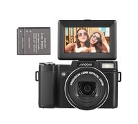 Andoer CD-R5 4K Digital Camera Digital Video Camera Camcorder 48MP 3.0 Inch IPS Foldable Screen 5X Optical/ 8X Digital Zoom Auto Focus Built-in Flash with 2pcs Batteries Shoulder Strap for Vlogging