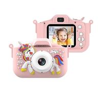 Andoer Children's Camera, 1080P 48MP Digital Camera Children, 2.0 Inch Selfie Camera with OTG Function Double Lenses, Gifts for 3 4 5 6 8 7 9 10 11 12 Years Boys and Girls, Pink