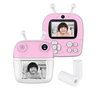Andoer Children's Camera, Instant Camera, 1080P Digital Camera for Children with Thermal Printing Paper, 2.4 Inch IPS Screen Photo Camera, Built-in Battery, Gift for Children 3-12 Years, Festival Gift