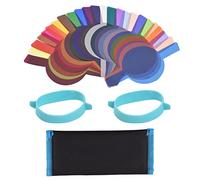Andoer Colour Filter Set, 24 Pieces Speedlite Colour Foil Flash Gels, Coloured Colour Film Film Colour Correction Filter Kit for Godox V1 Series Flash Unit H200R Flash Head with Storage Bag
