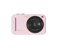 Andoer Digital Camera 1080P 48MP 2.4 Inch IPS Screen Auto Focus Digital Zoom 16X Built-in Flash Battery Beauty Filters Gift for Kids Students Teens (Pink)