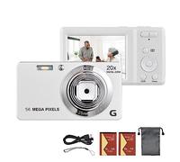 Andoer Digital Camera, 4K 56MP Photo Camera, Compact Camera, 2.7 Inch Vlogging Camera, Rechargeable Digital Camera with 20X Digital Zoom for Children, Teenagers, Beginners, Boys, Girls