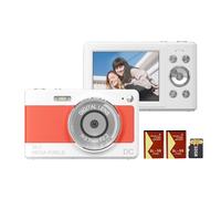 Andoer Digital Camera Camera, 1080P 56MP Digital Camera with 8X Digital Zoom, 2.88 Inch Vlogging Camera with 32 GB Memory Card for Children Students Beginners (Red)