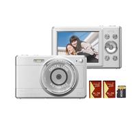Andoer Digital Camera Camera, 1080P 56MP Digital Camera with 8X Digital Zoom, 2.88 Inch Vlogging Camera with 32 GB Memory Card for Children Students Beginners (Silver)
