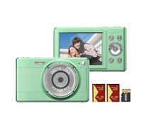 Andoer Digital Camera Camera, 1080P 56MP Digital Camera with 8X Digital Zoom, 2.88 Inch Vlogging Camera with 32 GB Memory Card for Children Students Beginners (Green)