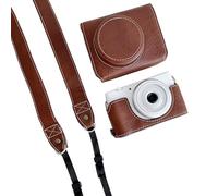 Andoer Digital Camera Protective Case PU Leather Camera Storage Bag with Removable Shoulder Strap Compatible with ZV1-F/ ZV1M2 (Brown)