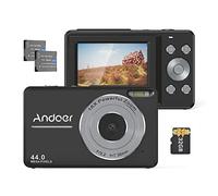 Andoer Digital Camera with 2pcs Rechargeable Batteries 32GB Memory Card 1080P 44M HD 16X Digital Zoom Anti-shake Auto Focus 2.5 IPS Screen Smile LCD Screen for Kids Children Holiday