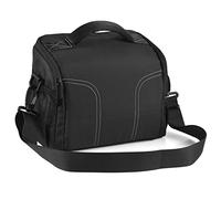 Andoer DSLR Camera Sling Bag, Portable Fashion Polyester Cuboid Shaped Camera Shoulder Case for 1 Camera 2 Lenses and Small Accessories for Canon Nikon Sony FujiFilm Olympus Panasonic - Black