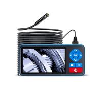 Andoer Dual Lens Endoscope Camera with Light 720P Borescope with 4.5in IPS Screen 16.4ft Flexible Probe Cable IPX5 Waterproof for Machinery Maintenance Pipe Repair Monitoring Power Plant Inspection