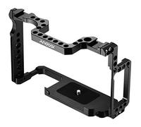 Andoer Film Movie Making Camera Video Cage Kit Camera Cage Aluminum Alloy with 1/4 Inch & 3/8 Inch Screw Holes Dual Cold Shoe Mount Compatible with Canon 5DS 5DR 5D Mark IV/III/II