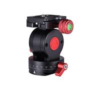 Andoer Fluid Hydraulic Ball Head Aluminum Alloy Tilt Head with Quick Release Plate 1/4 & 3/8 Inch Screw Hole Interface Load Bearing 10KG for Camera Camcorder Tripod