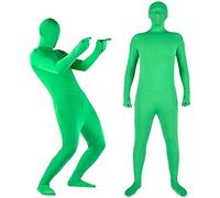 Andoer Full Body Photography Chromakey Green Suit Unisex Adult Green Bodysuit Stretch Costume for Photo Video Special Effect Festival Cosplay Carnival, 170cm/67in Height