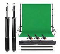 Andoer Green Screen Background with Stand, 6.6x10ft Washable Backdrop Kit
