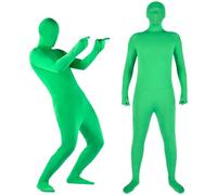 Andoer Green Screen Suit, Full Body Chromakey Suit, Unisex Adult Bodysuit Stretch Costume for Special Effects, Cosplay, Festival, Photo, Video, 180cm