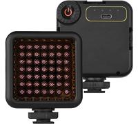 Andoer IR49S Mini IR Night Vision Light - Infrared Photography Light for Video Camera, Camcorder - Built-in Rechargeable Battery with 3 Cold Shoe Mount for Vlog, YouTube