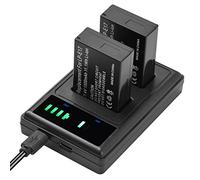 Andoer LP-E17 Battery Charger with LED Indicators + 2pcs LP-E17 Batteries 7.4V 1500mAh with USB Charging Cable Replacement for Canon EOS 200D/ 750D/ 760D/ 800D/ 8000D/ M3/ M6/ T6i cameras