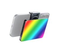 Andoer M16 RGB Video Light, Photography Lamp 3000K-9900K Dimmable with 20 FX Lighting Effects 1/4in Threaded Holes, Phone Holder Clamp & Cold Shoe Adapter for Live Streaming Youtube