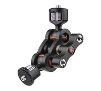 Andoer MA-113 Magic Arm Extension Bracket Monitor Mount Adapter Aluminum Alloy 1/4 Inch Screws Connection Double Flexible Ball Heads for Mounting