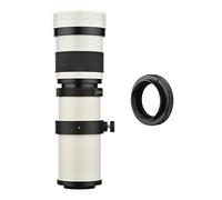 Andoer MF Camera Super Telephoto Zoom Lens F/8.3-16 420-800mm T-Mount with Adapter Ring Universal 1/4 Thread Replacement for Canon EF-Mount EOS Cameras