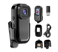 Andoer Mini Action Camera, 1080P 30fps WiFi Digital Body Video Camera with 0.96in LCD Screen Built-in Rechrageable Battery Motion Detection with Magnetic Mount Back Clip Protective Cover