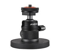 Andoer Mini Dual Use Ball Head Ballhead Adapter 1/4 Inch Screw & Cold Shoe Connection 360° Rotatable Aluminum Alloy with Large Magnetic Base 350g Load Capacity Replacement for Sports Camera Digital