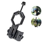 Andoer Mobile Phone Telescope Adapter Holder Aluminium Alloy and Plastic Multifunction Universal for Astronomical Binocular Monocular Spotting Scope Microscope Black