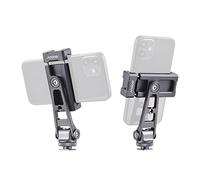 Andoer Multi-Functional Phone Holder Clamp Phone Tripod Mount Aluminum Alloy 360° Rotatable with Dual Cold Shoe Mounts Replacement for iPhone 14/13/12/11 Huawei Phone Vlog Selfie Live Streaming