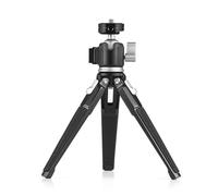 Andoer Multifunctional Mini Tripod Desktop Tripod Stand Aluminum Alloy 360° Rotatable Ballhead with Cold Shoe Mount Max.3kg Load Capacity for Vlog Live Streaming Video Recording