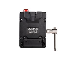 Andoer Nano V-lock Mount Battery Power Supply Adapter Plate for V-mount Battery