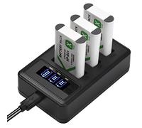 Andoer NP-BX1 Battery Charger 3 Slots with LED Indicators + 3 x NP-BX1 3.6V 1350mAh Batteries with USB Charging Cable Replacement for DSC-RX100/DSC-RX100 III/DSC-RX100V VII/ZV-1