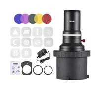 Andoer Optical Conical Snoot Bowens Mount Flash Projector Attachement Spotlight Snoot Photography Video Artist Modelling Shape Light Accessories with 5pcs Color Filters 10pcs Graphics Cards