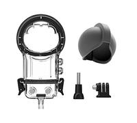 Andoer Panoramic Sports Camera Dive Case Waterproof Housing Diving Protective Case Underwater 50M with Silicone Lens Cover Replacement for Insta360 X3 Action Camera Accessories