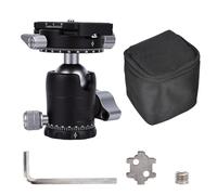 Andoer Panoramic Tripod Ball Head 30mm with 1/4" Quick-Release Plate 360 Degree Rotating Base