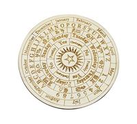 Andoer Pendulum Board Star Pendulum Board Wooden Dowsing Divination Board Dowsing Crystal Pendulum Round Metaphysical Message Board Witchcraft Wiccan Altar Beginner Witchcraft Supply