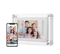Andoer Photo Frames 10.1 Inch WiFi Acrylic Digital Photo Frame Digital Picture Frame Photo Music Video Player Auto Rotation Built-in 8GB Memory Battery Gift for Friends Families Frameo APP Sharing