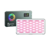 Andoer Pocket RGB Video Light, 10W Portable LED Fill Light Panel 2500K-9000K Dimmable 20 Scene Lighting Effects with Cold Shoe Adapter for Vlog Live Streaming Video Conference Lighting