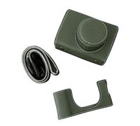Andoer Portable Camera Protective Case Retro Style Full Camera Case Carrying Bag Bottom Design with Opening and Shoulder Strap for Fujifilm X100VI Camera, green, Retro