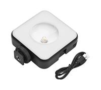 Andoer Portable Mini RGB LED Video Light Ambient Light with Bi-Color Temperature 2500K-9000K Dimmable Brightness CRI 95+ Cold Shoe 1/4 Inch Screw Hole for Studio Photography Portrait Video Recording