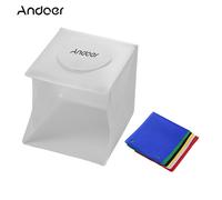Andoer Portable Photo Studio Led Light Box Shooting Tent Mini Folding Photography Studio Softbox With 6 Colors Backdrops 2pc Led Strip With 40pcs Ligh