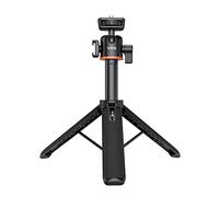 Andoer Portable Selfie Stick Tripod Stand Aluminum Alloy with 1/4 Inch Screw Cold Shoe Mount 360° Rotatable Ballhead 55cm/21.6in Max. Height 1.5kg Load Capacity for Vlog Live Streaming