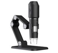 Andoer Portable WiFi Digital Microscope 50X-1600X Handheld LED Magnifier 2MP Camera and 8 Adjustable LED Lights with Stand for Smartphones and Computers