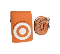 Andoer PU Leather Camera Base with Magnetic Closures Crossbody Camera Cover with Shoulder Strap Fit for RICOH GR3/GR3X/GR4 (Orange)